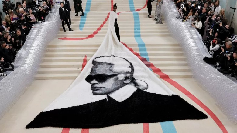 8. Jeremy Pope wore Karl on a cape