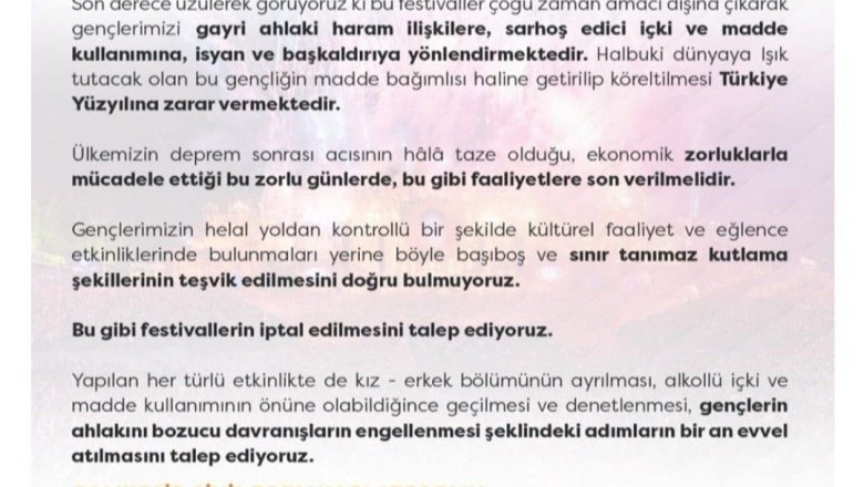 Sivil Toplum Kuruluşları Festivallerin Yasaklanmasını Talep Ediyor