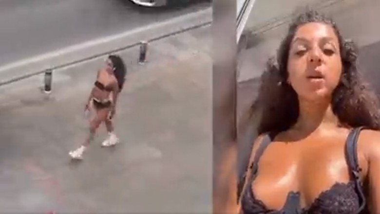 Manken Melisa Aydınalp İp Mayosuyla Sokakta Gezdi ve Tartışmalara Yol Açtı